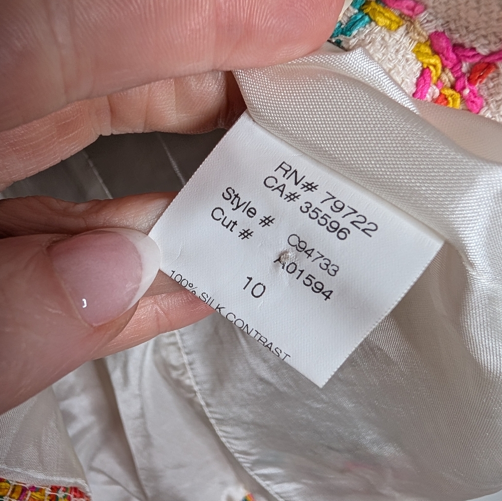 Y2k Poleci Patchwork Multicolor Tweed Blazer | Si… - image 5